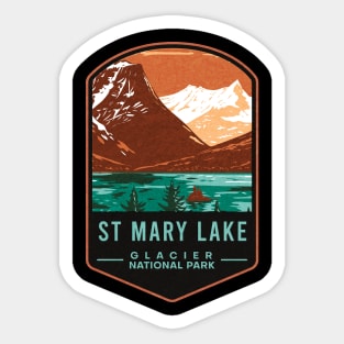 St Mary Lake Glacier National Park Sticker